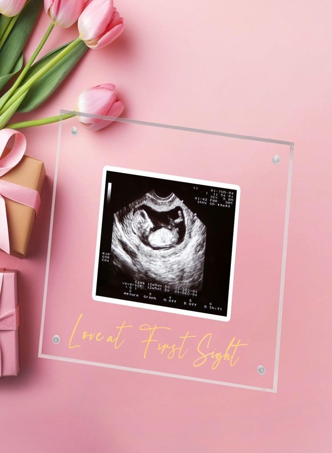 DEYIXUN Acrylic Ultrasound Picture Frame, Bright Photo Frame, Sonogram Love at First Sight Baby Keepsake Baby Announcement, Birth Information, Expecting Mom Parents to be Unique Gifts for Pregnant - Image 5